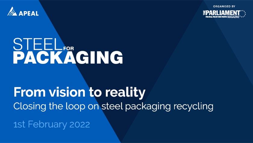APEAL announces Hybrid event in 2022 – Closing the Loop on Steel Packaging